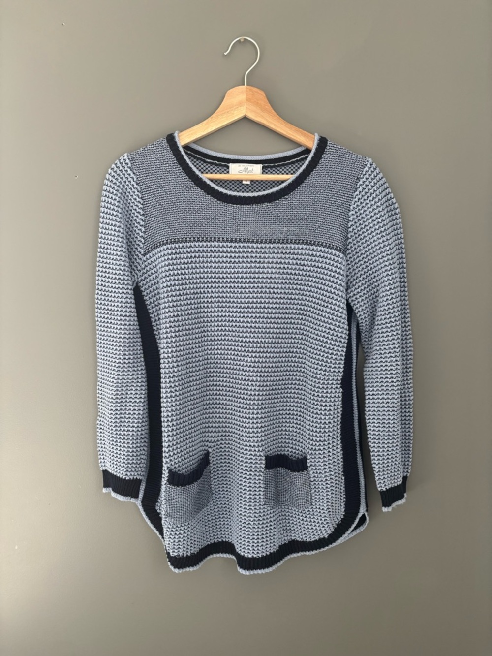 Les Collection Mat Knobbly Cotton Knitted Jumper Top Size 12